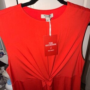 Old Navy Bright Red Knot Front Dress